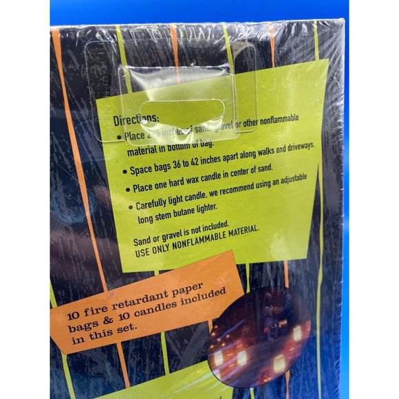 Vintage Halloween 10 Bags & Candles Luminaries Jack-O’-Lantern Spooky Decor - Picture 6 of 9